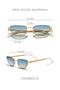 Eoh5005 C3 Yellow Ultra Light Metal Unisex Cat Eye Sunglasses - 5