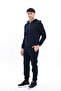 3 Yarn Thick Textured K Hooded Full Zipper Winter Men's Tracksuit Set - 3
