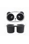 حامل أكواب من السيليكون من نوع Panda للكونسول الوسطي لسيارة موديل Y - موديل 3 - أسود - أبيض