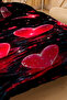 Valentine's Day Cotton Satin Double Duvet Cover Set with Elastic Sheets Love Candle - 6