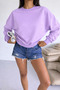 Lila 2 Thread O Oversized Basic Sweatshirt - 5