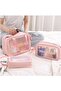 Transparent Three-Piece Makeup and Bathing Bag Set, Large Capacity Pvc Shower Bag, Portable Storage - 5