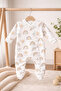 Organic Rainbow Figured Unisex Newborn Baby Romper - 2