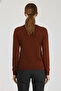 Brown Stone Embroidered Women's Cardigan - 2