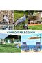 Foldable Camping Chair Outdoor Lounges Chair Garden Chair with Pillows Cup Holders - 3