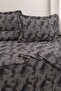 Calantha Lotus 3 Piece Anthracite Pike Set 240 X 260 cm 240 X 260 cm Anthracite - 3