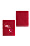 Desire 100% Cotton Embroidered 2-Piece Hand Towel Set Red 50X90 Red