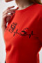 Printed Short Sleeve Women's T-Shirt - 6