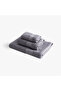 Lara 3-Piece Towel Set 100% Cotton with Border in Dark Gray - 2