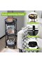 3 Tier Foldable Utility Rolling Cart with 360° Lockable Wheels - 5