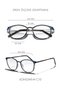 Eoh2349-M C10 Bright Blue Acetate Square Blue Light Screen Glasses - 5