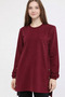 Women's Burgundy Buttoned Tunic - 2