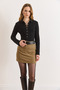 Women's Mink Belt Detailed Mini Skirt with Shorts Etk-19000364 - 2