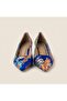Valley Ethnic Pattern Closed-Back Short Heeled Shoes - 2