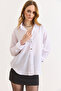 Women's White Cuff Detailed Comfortable Fit Shirt Gml-19001420 - 5