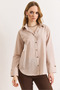 Women's Stone Cuff Detailed Comfortable Fit Shirt Gml-19001420 - 2