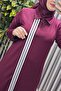 Women's Clothing Plus Size Three-Stripe Full-Length Dress - 2