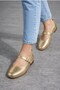 Women's Snake Leather Model Buckle Ballerinas Daily Office Shoes Stylish Anatomical Sole Women's Ballerinas - 3