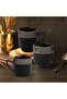 Eureka Collection Coffee Mugs in Black (300ml) Real Gold Plated - 6