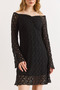 Women's Black Lined Flexible Mini Lace Dress Elb-19002588 - 4