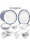 Miami Collection 45 Pcs Dinner Set Platinum Plated