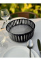 Cut Crystal Glass Presentation Bowl / Salad Bowl 25 cm - 19 cm Set of 2 Black - 7