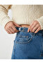 Blue Baggy Jeans with Belt and Epaulet Buckle - 6