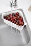 Triangular Sink Strainer with Suction Cup Kitchen Sink Corner Strainer White - 4