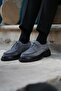 Italian Model Genuine Leather Handmade Gray Suede Casual Shoes - 4