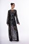 Mesh Woven Fabric Loose Cut Long Women's Dress - 3
