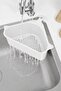 Triangular Sink Strainer with Suction Cup Kitchen Sink Corner Strainer White - 3