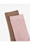 Women's Stitch-Free 2-Pack Bamboo Socks Pink Brown - 2