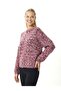 Women's Crew Neck Oversized Knitwear Sweater - Pink Melange - 4