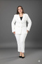 Women's Woven Atlas Fabric Trousers Jacket Suit