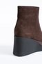 Rowena Genuine Leather Zippered Wedge Heel Women's Boots - 4