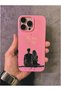 B Printed Lover Designed Pink Case in Black Color Compatible with iPhone 16 Pro Max