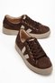 Women's Casual Sports Shoes Brown Suede Tied Thin Sole