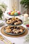 3-Tier Porcelain Cookie & Macaron & Dessert Presentation Serving Tray