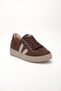 Women's Casual Sports Shoes Brown Suede Tied Thin Sole - 4