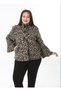 Women's Plus Size Button Detailed Spanish Sleeve Cashmere Cardigan Jacket Coat 25062 - 5