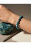 Apatite Natural Stone Bracelet Motivation and Focus Bracelet 8mm Unisex Blue - 4