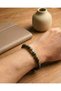 Cobalt Blue Natural Stone Bracelet Power and Focus Bracelet 8mm Unisex Gold-Brown Tones - 4