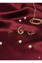 Gold Color Adjustable Multiple Ring Set |   Bohemian Minimal Leaf Detail Women's Ring - 3