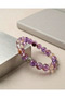Super Seven Natural Stone Bracelet – Multi-Mineral Crystal Unisex Purple-Lilac 8mm - 2