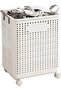 Laundry Basket with Wheels and Handle, Plastic Foldable Laundry Hamper, Versatile Portable Storage