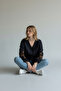 Navy Blue Embroidered Buttoned Jacket Cardigan - 4