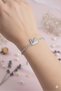 Swan Model Zircon Stone Silver Color Elevator Waterway Bracelet Does Not Tarnish |   Stylish and Durable Jewelry