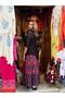 Black Color Asymmetrical Mercerized Blouse with Piece Detail - 3