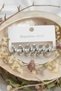 316L Steel Silver Color Zircon Stone Pole Star Model Hoop Earring Set Tarnish Resistant Jewelry