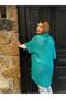 Turquoise Color Shawl Collar Mercerized Cardigan - 2